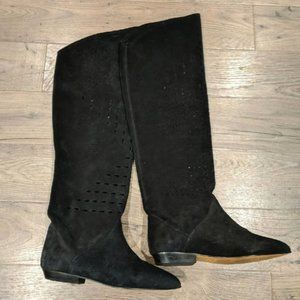 Isabel Marant Soren Black Suede Boots 8.5 (39)